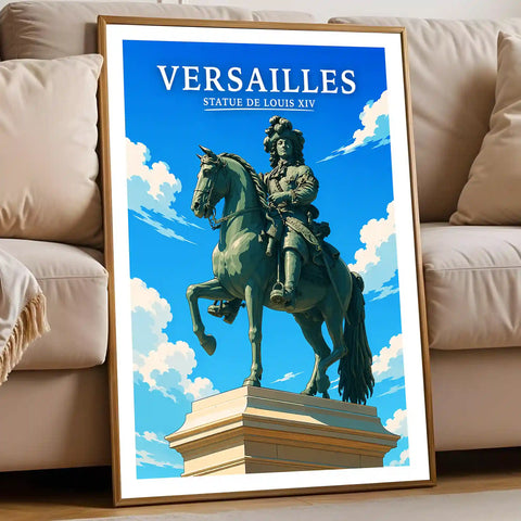 Affiche Versailles Statue de Louis XIV