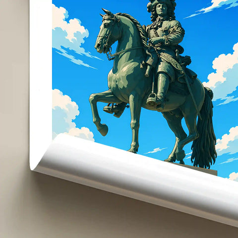 Affiche Versailles Statue de Louis XIV