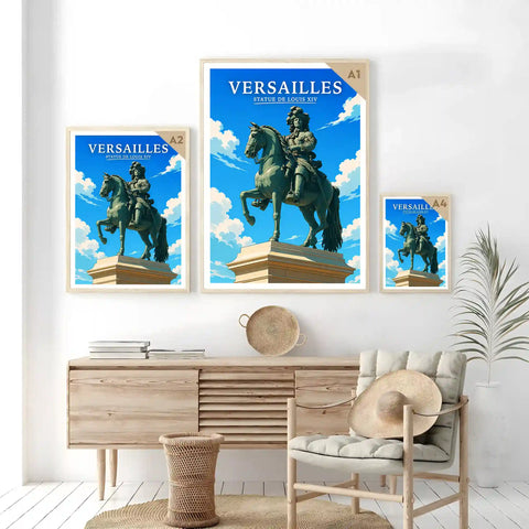 Affiche Versailles Statue de Louis XIV