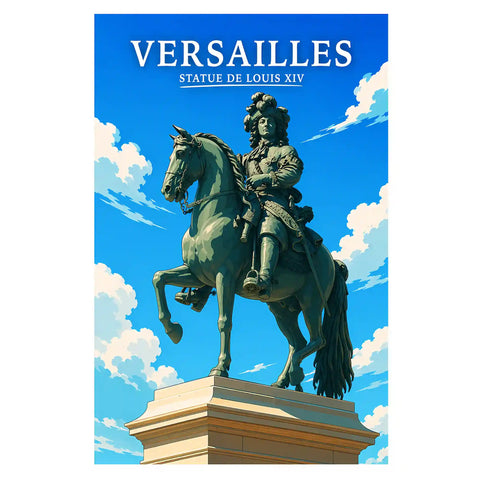 Affiche Versailles Statue de Louis XIV