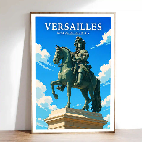 Affiche Versailles Statue de Louis XIV