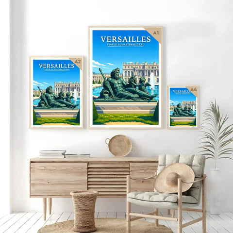 Affiche Versailles Statue du Parterre d'Eau