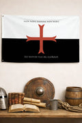 Drapeau Baucent (Non Nobis Domine) - drapeau templier croisade
