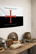 Drapeau Baucent (Non Nobis Domine) - drapeau templier croisade