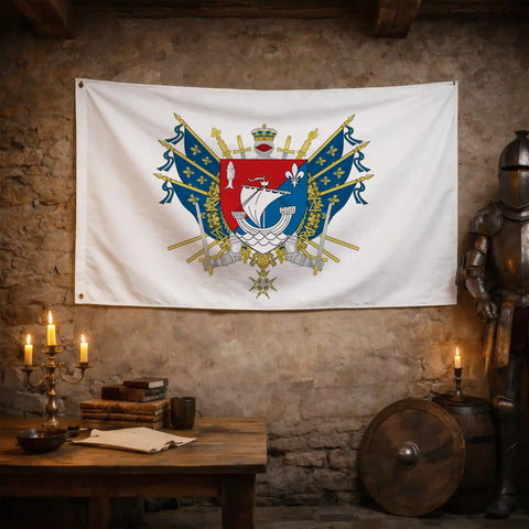 Drapeau - Blason de Boulogne-Billancourt