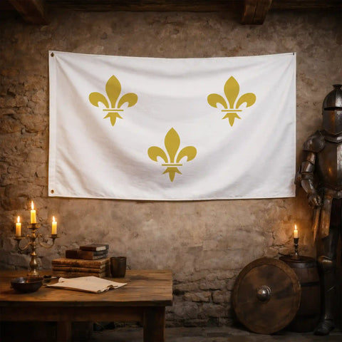 Drapeau Blanc - Fleur de Lys