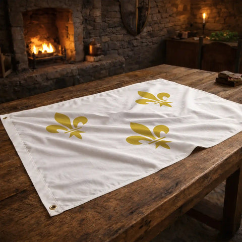 Drapeau Blanc - Fleur de Lys