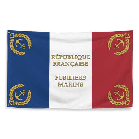 Drapeau Fusiliers Marins - chrétien patriote royaliste France
