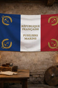 Drapeau Fusiliers Marins - chrétien patriote royaliste France
