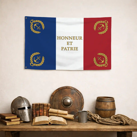 Drapeau Gendarmerie (Honneur et Patrie) - chrétien patriote royaliste France