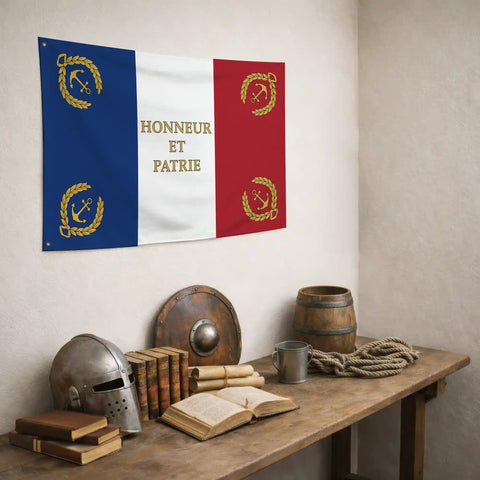 Drapeau Gendarmerie (Honneur et Patrie) - chrétien patriote royaliste France
