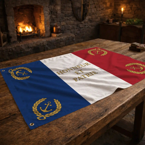 Drapeau Gendarmerie (Honneur et Patrie) - chrétien patriote royaliste France