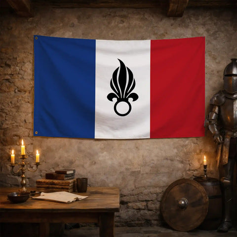 Drapeau Légion Étrangère - chrétien patriote royaliste France