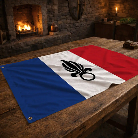 Drapeau Légion Étrangère - chrétien patriote royaliste France