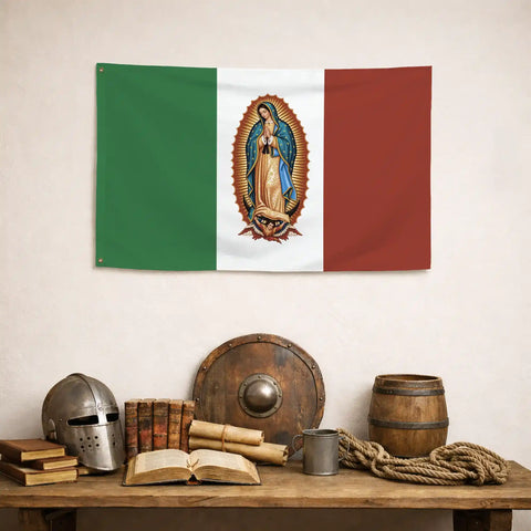 Drapeau Notre-Dame de Guadalupe - drapeau vierge marie