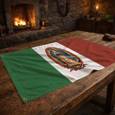 Drapeau Notre-Dame de Guadalupe - drapeau vierge marie