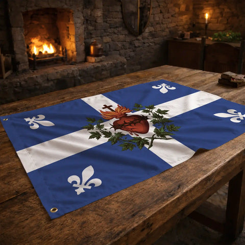Drapeau Carillon-Sacré-Coeur (Québec) - drapeau québec catholique
