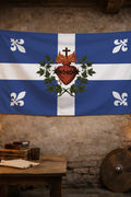 Drapeau Carillon-Sacré-Coeur (Québec) - drapeau québec catholique