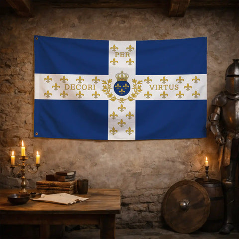 Drapeau Régiment du Roi - chrétien patriote royaliste France