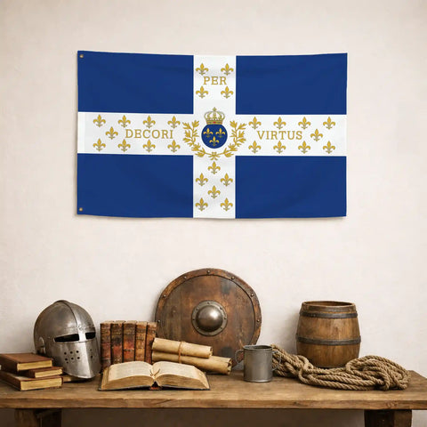 Drapeau Régiment du Roi - chrétien patriote royaliste France