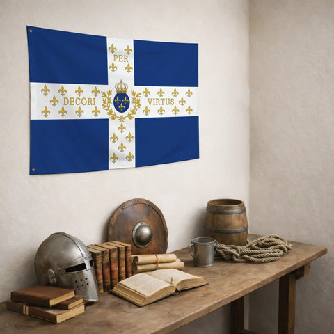 Drapeau Régiment du Roi - chrétien patriote royaliste France