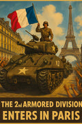 Affiche - 2e Division Blindée du Général Leclerc 21 × 30 cm