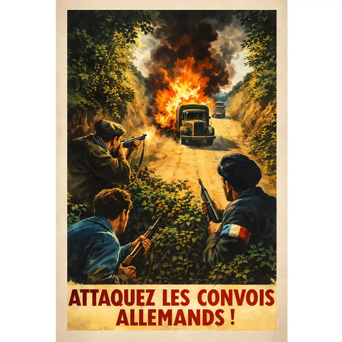 Affiche - Attaquez les convois allemands