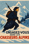 Affiche - Chasseurs Alpins 21 × 30 cm