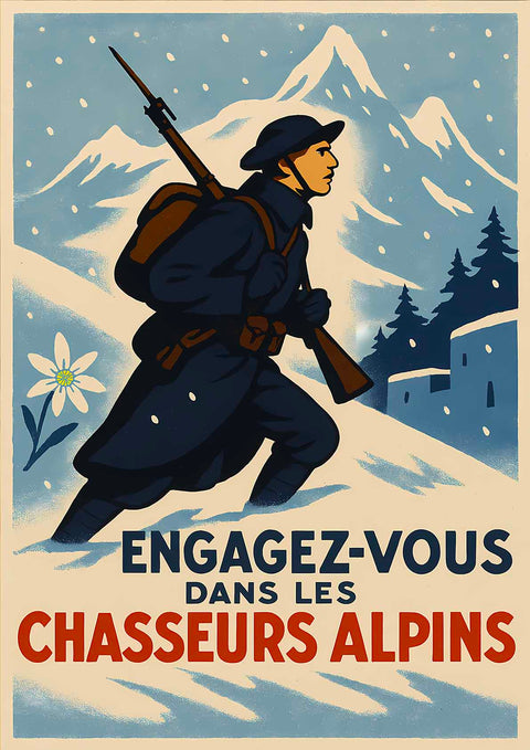 Affiche - Chasseurs Alpins 21 × 30 cm