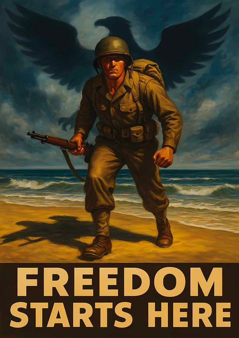 Affiche - Freedom Starts Here 21 × 30 cm