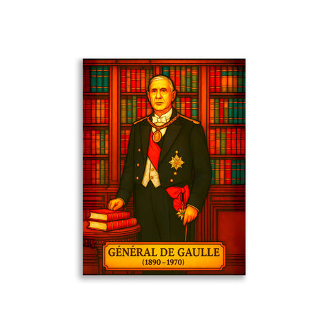 Affiche - Général De Gaulle 30 × 40 cm