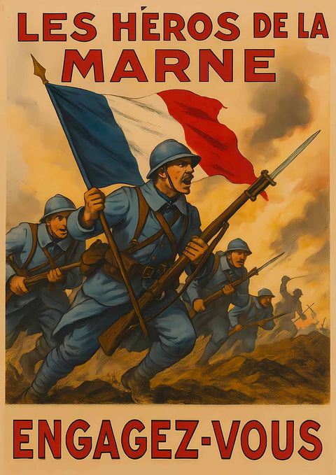 Affiche - Héros de la Marne 21 × 30 cm