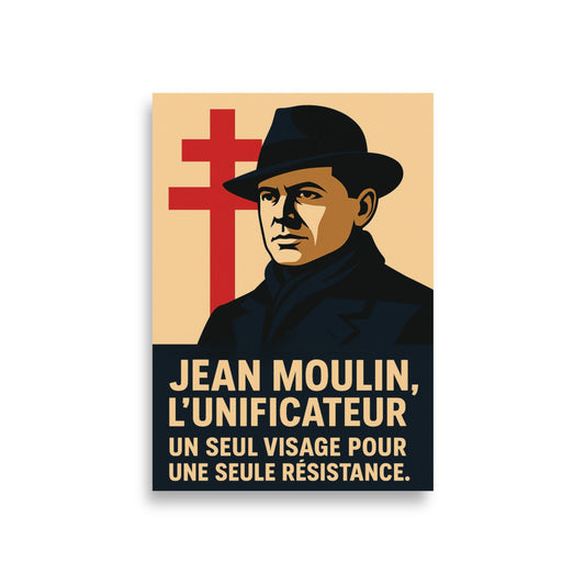 Affiche - Jean Moulin, Héros de la Résistance A1 (59.4×84.1 cm)