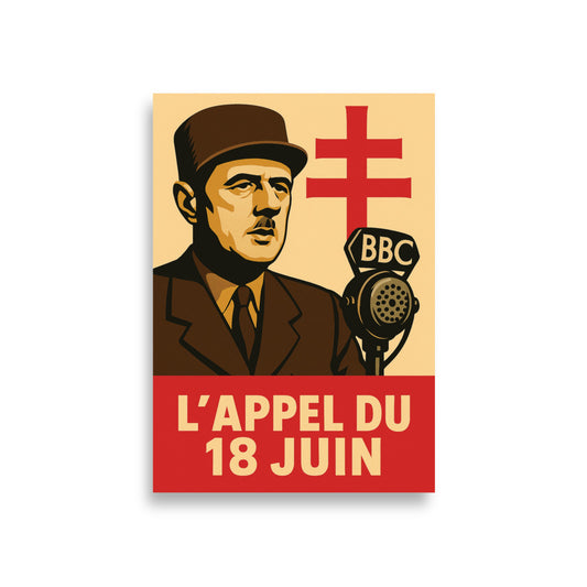 Affiche - L'appel du 18 Juin A1 (59.4×84.1 cm)