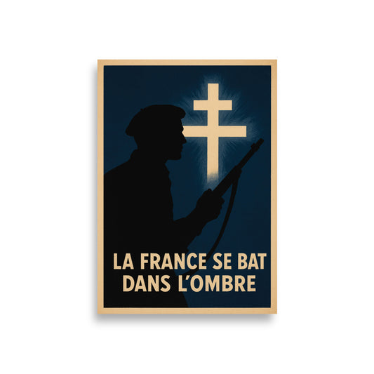 Affiche - La France se bat dans l'Ombre A1 (59.4×84.1 cm)