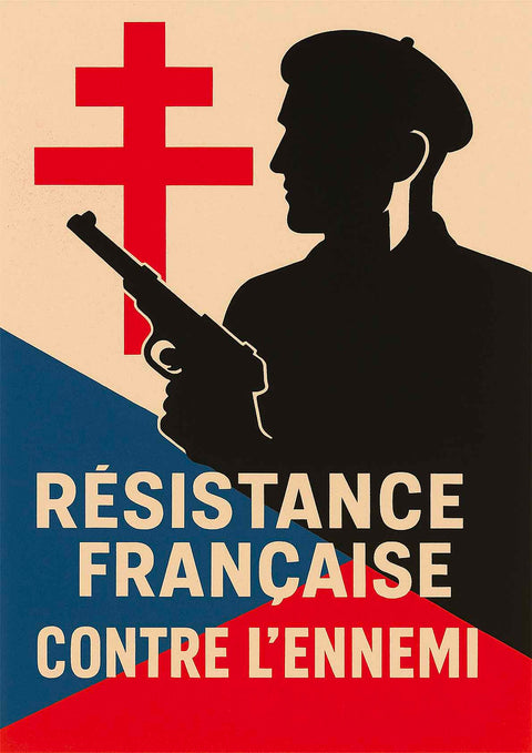 Affiche - La Résistance Française contre l'ennemi