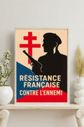 Affiche - La Résistance Française contre l'ennemi