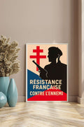 Affiche - La Résistance Française contre l'ennemi