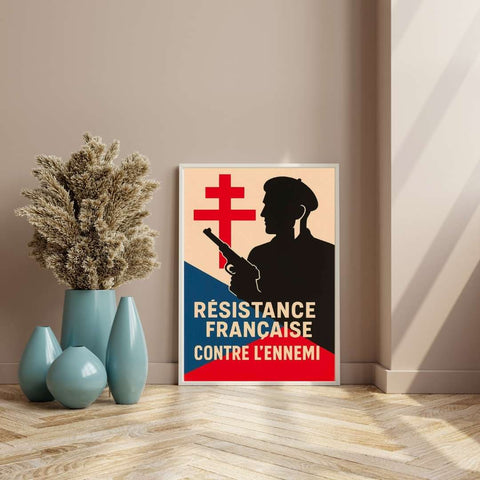 Affiche - La Résistance Française contre l'ennemi
