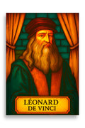 Affiche - Léonard de Vinci 50 × 70 cm