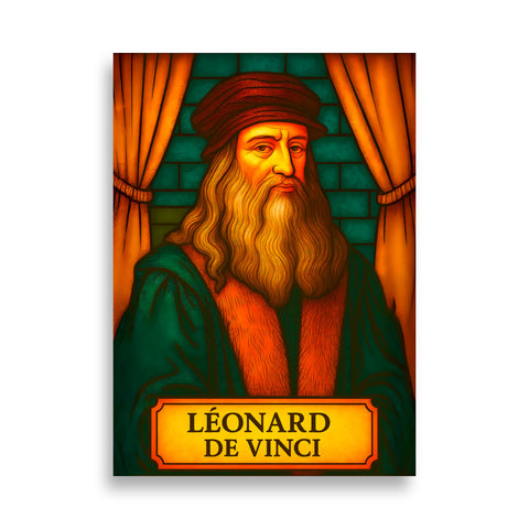 Affiche - Léonard de Vinci 50 × 70 cm