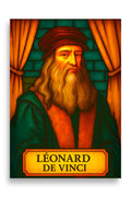 Affiche - Léonard de Vinci 70 × 100 cm