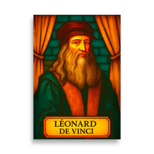 Affiche - Léonard de Vinci 70 × 100 cm