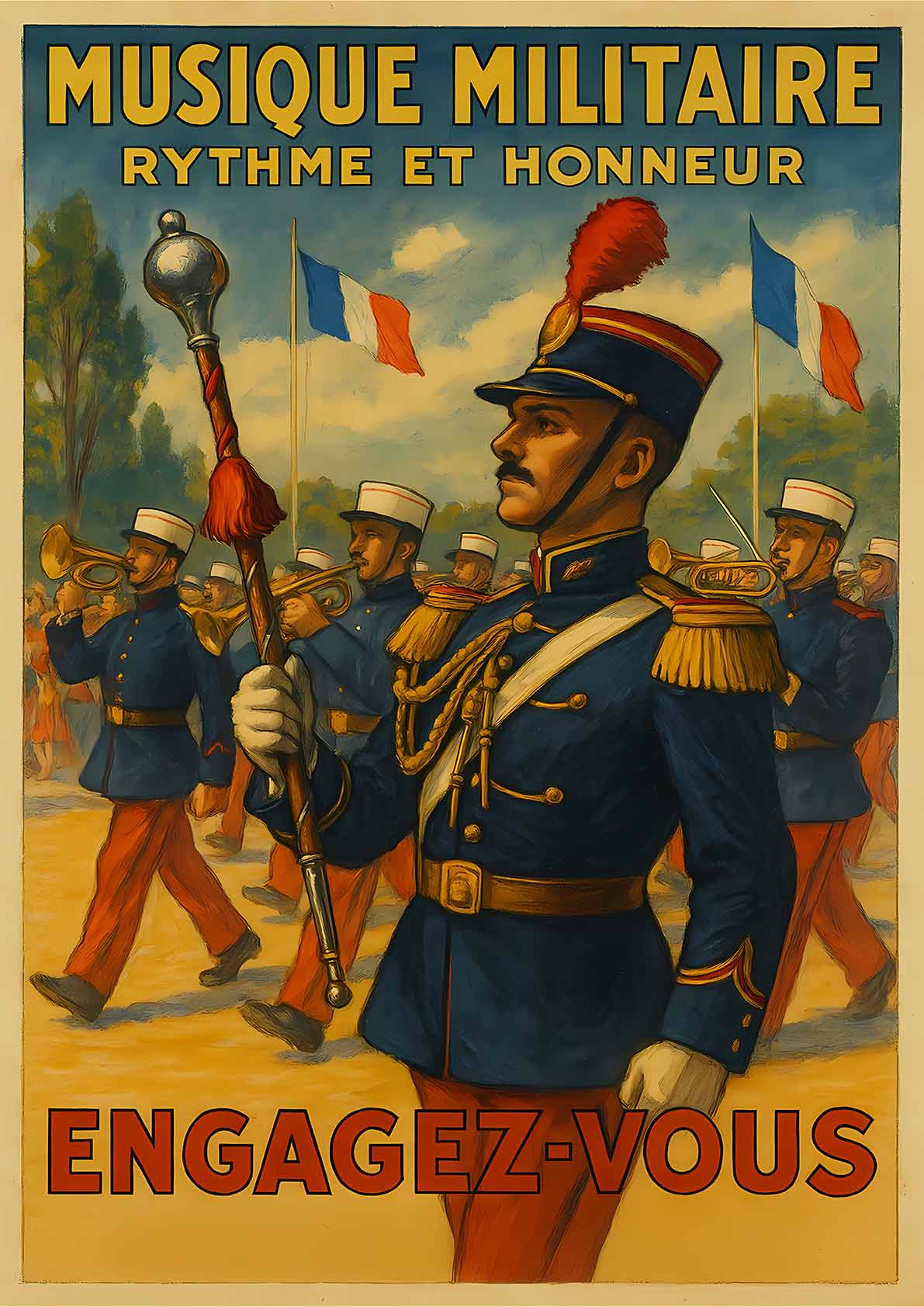 Affiche - Musique Militaire 21 × 30 cm