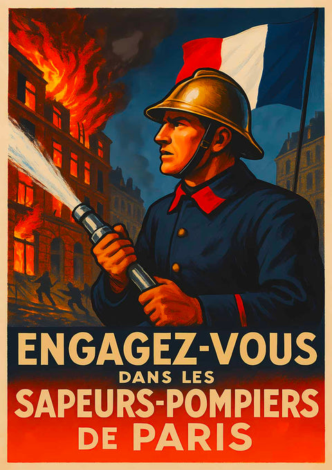 Affiche - Sapeurs-Pompiers de Paris 21 × 30 cm