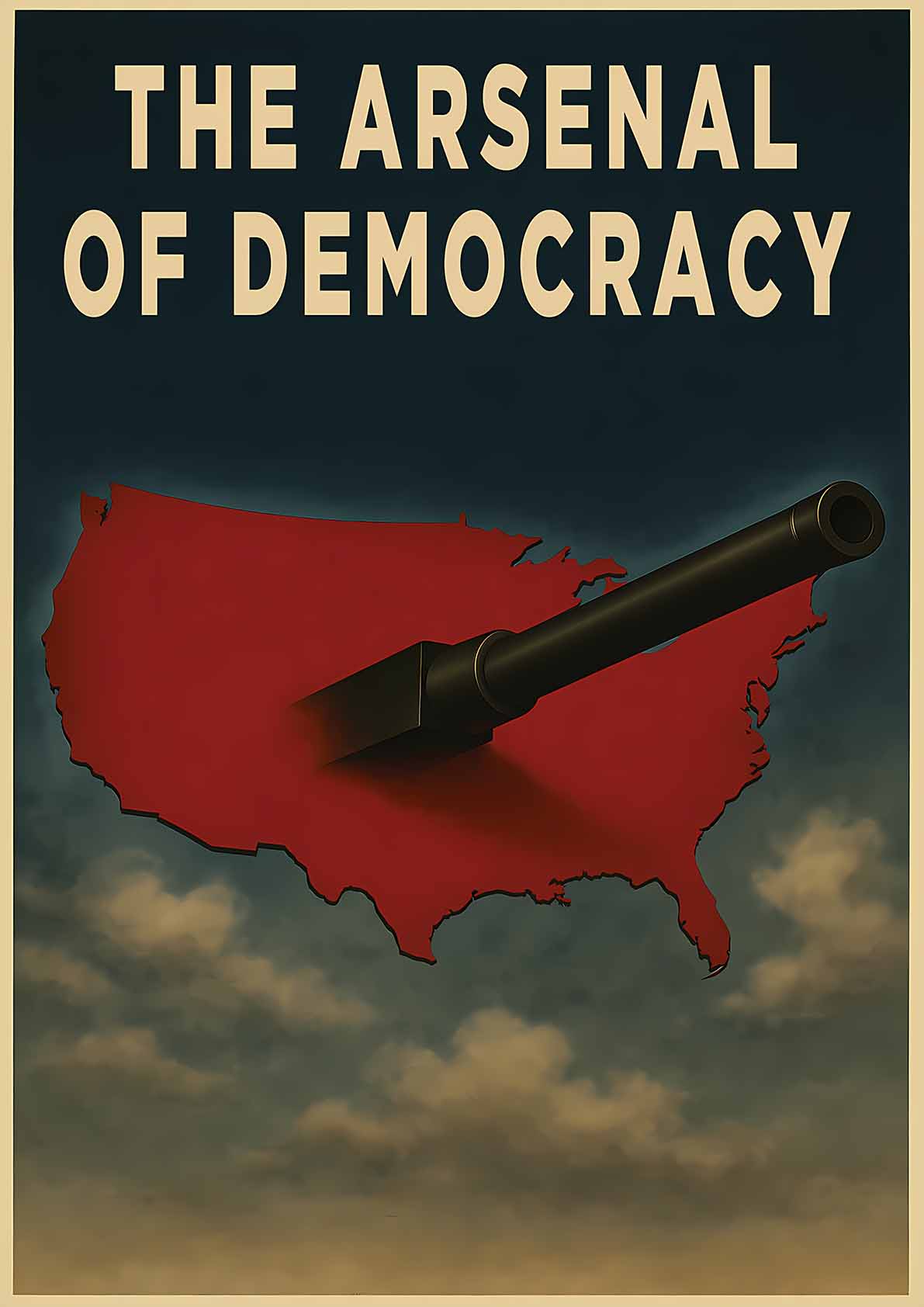 Affiche - The Arsenal of Democracy (map) 21 × 30 cm