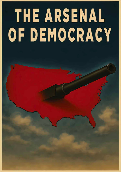 Affiche - The Arsenal of Democracy (map) 21 × 30 cm