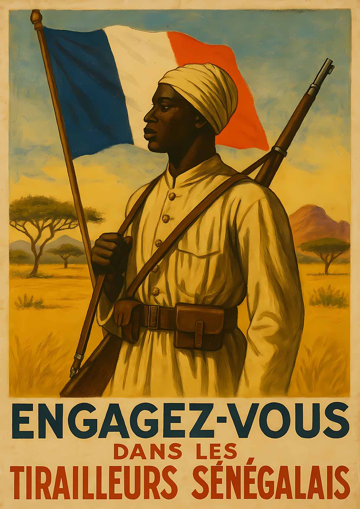 Affiche - Tirailleurs Sénégalais 21 × 30 cm