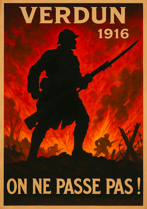 Affiche - Verdun on ne passe pas ! 21 × 30 cm