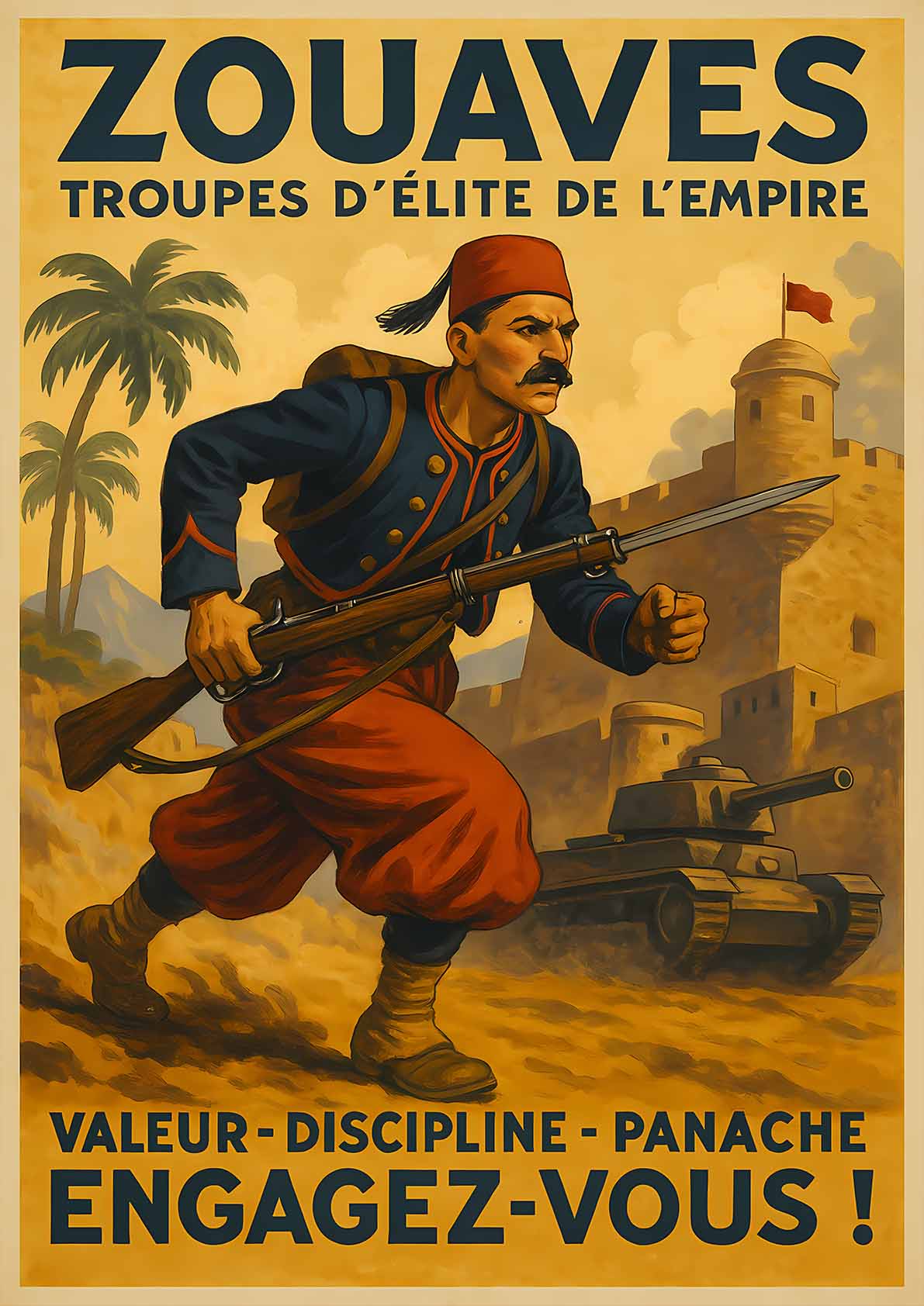 Affiche - Zouaves 21 × 30 cm